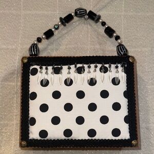 Polka Dot Beaded Handle Bag